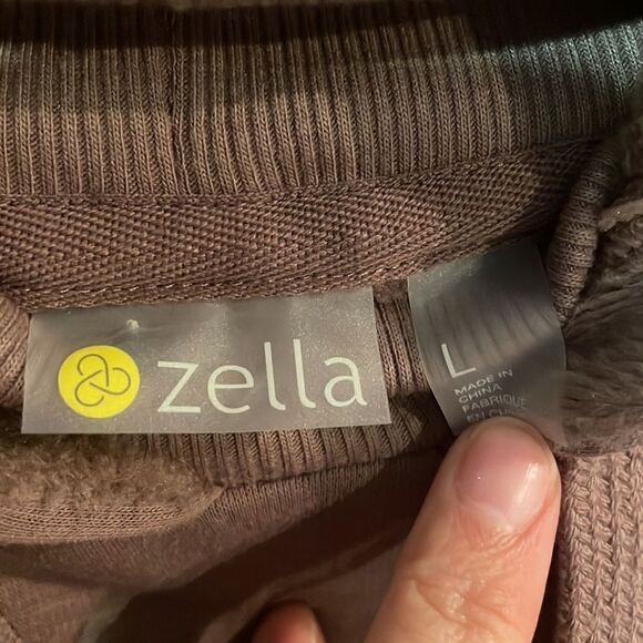 Zella Mocha Hooded Pullover Sweatshirt - Picture 2 of 7